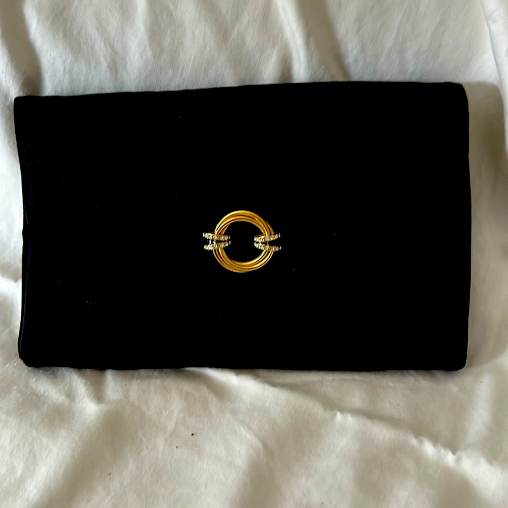 Rodo Italy black satin purse